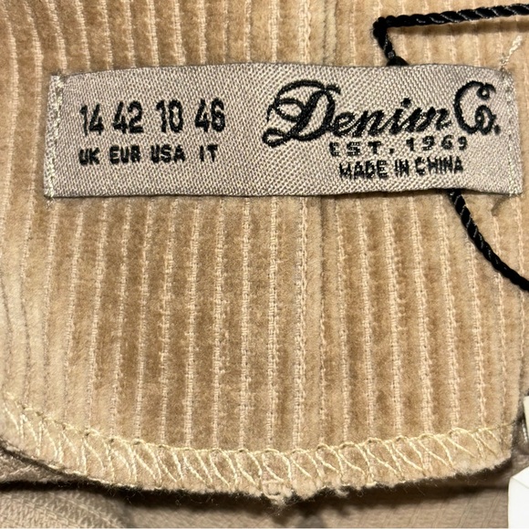 Cabincore Beige Belted Corduroy Fall A Line Mini Skirt - Picture 3 of 15